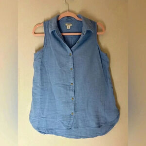 L.L. Bean 100% cotton Women’s Collared Sleeveless Top Size XS